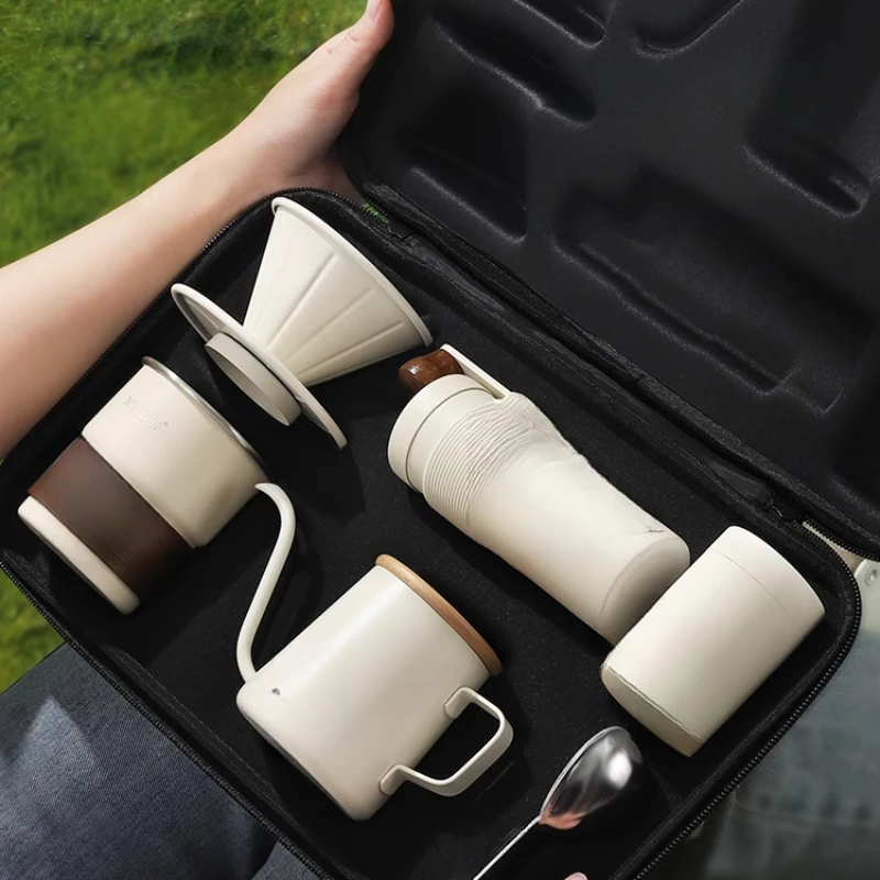 Coffee.Equipment Parts - Handgezette koffieset Buitenkoffieapparatuur voor kamperen Draagbare