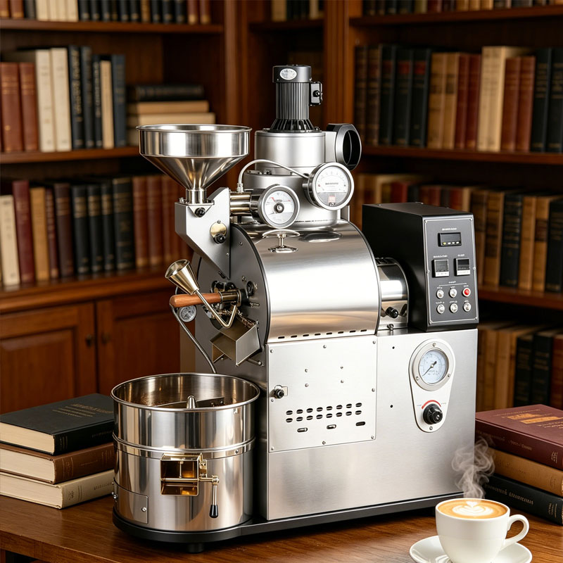 Equipment Of Coffee Shop - Koffiebrander, koffiebonenrooster met koelbak voor cafe's,