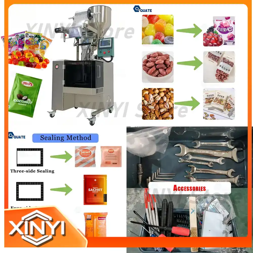 Coffee.Equipment Parts - Verticale vorm-vul-sealmachine voor voedselgranulaat, automatische verpakkingsapparatuur,